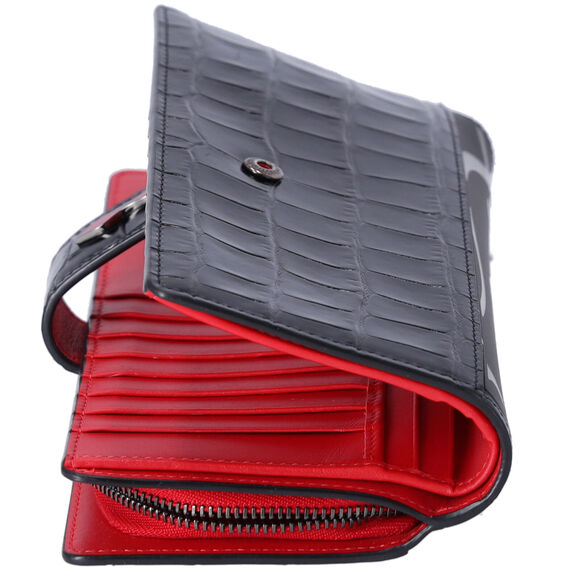 Christian Louboutin Paloma Long Wallet Black Red Leather - Picture 6 of 6